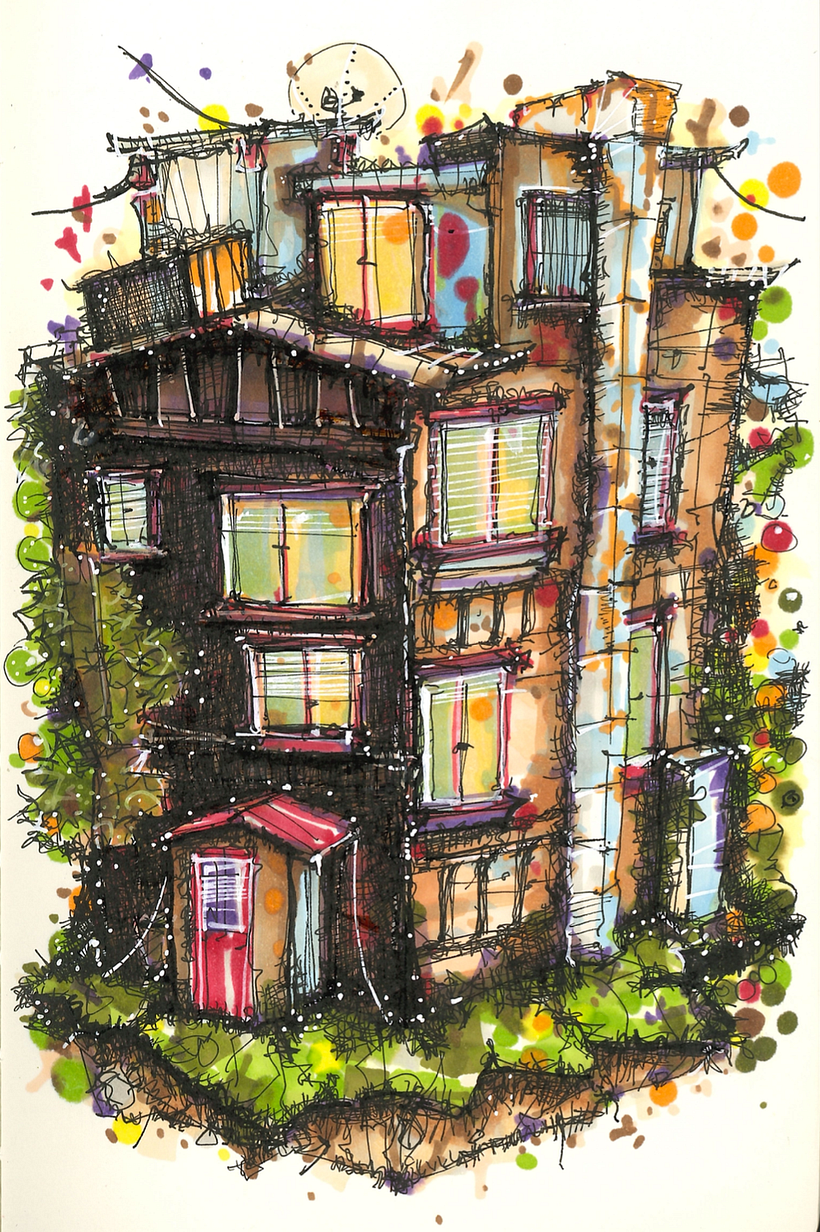My projects for course: Expressive Architectural Sketching with Colored Markers 2