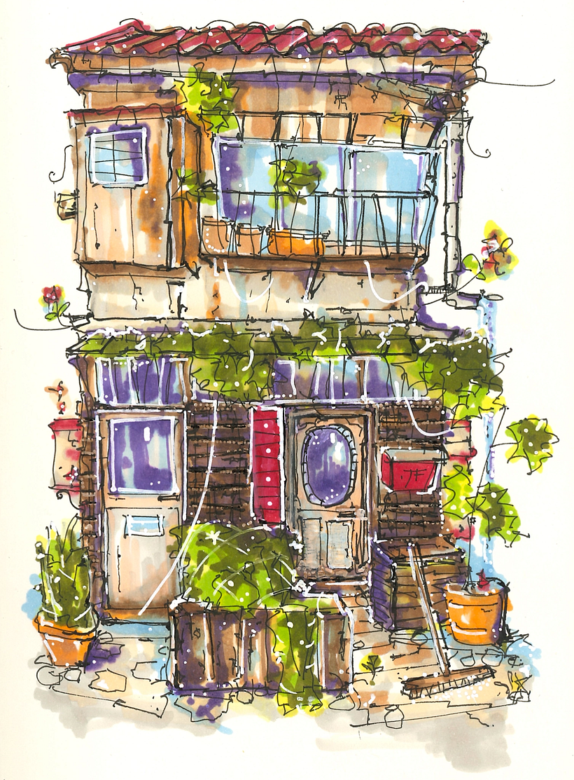 My projects for course: Expressive Architectural Sketching with Colored Markers 6