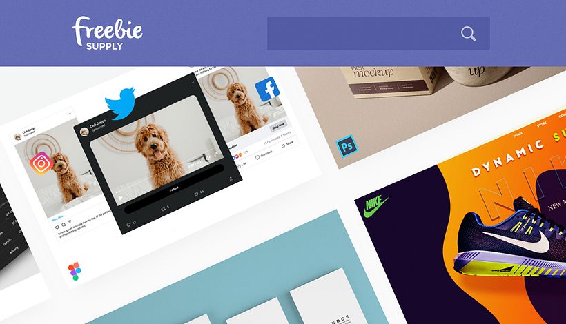 En Freebie Supply dispones de recursos gratuitos para Adobe XD, Figma, Sketch, Photoshop, Illustrator y mucho más.