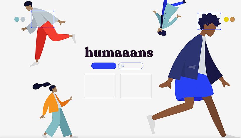 Personaliza colores, posturas, vestuario y vestimenta de las increíbles ilustraciones de Humaaans.