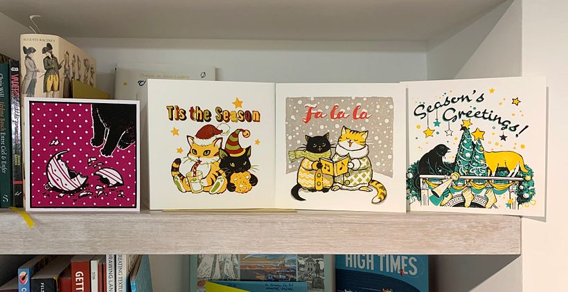 Christmas cards made between 2018 and 2021