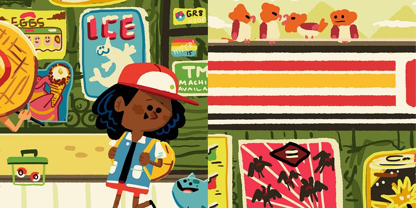 Close ups of the colour study.