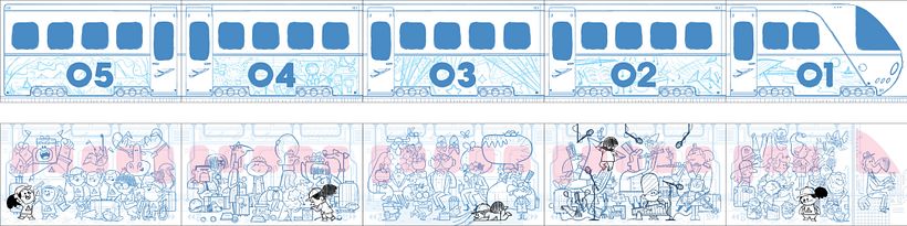 Airport Train colour sketches!