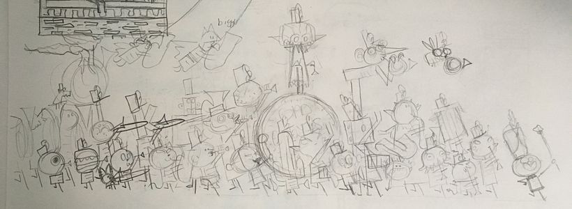 The initial sketch.