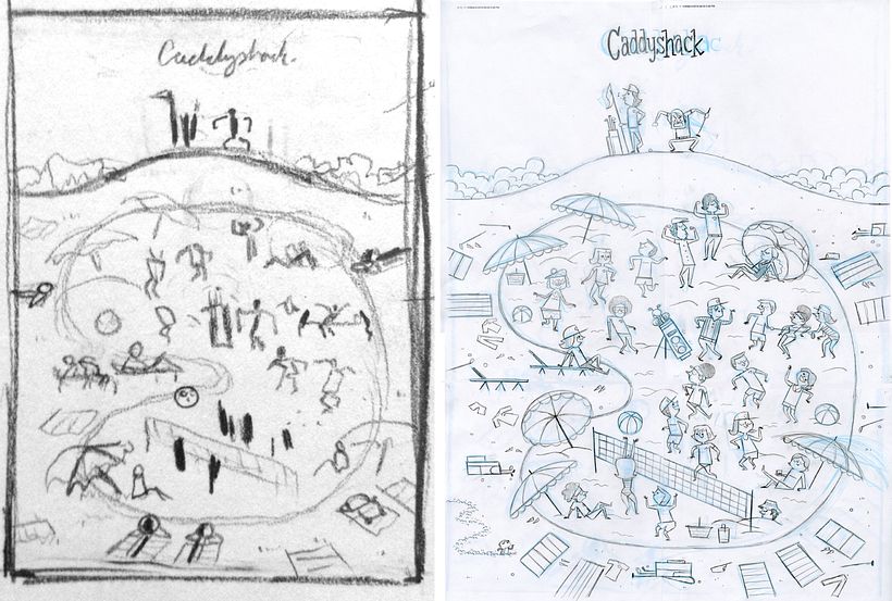 Thumbnail and tight sketch.