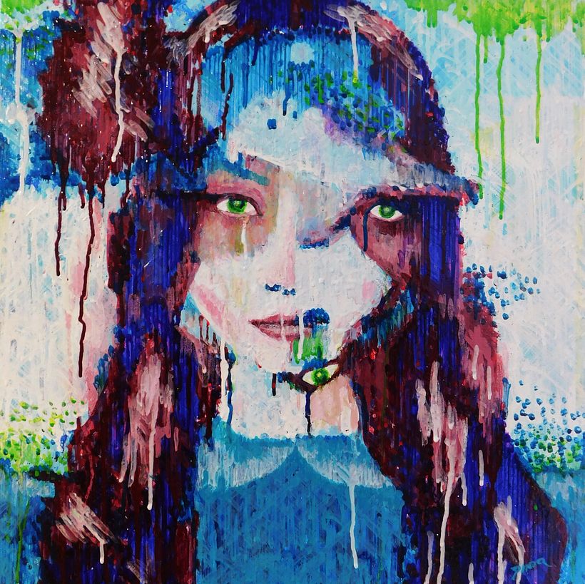 Obra de Pindar Van Arman, artista que utiliza robôs para criar pinturas únicas