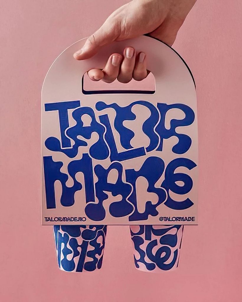 Example of experimental typography, one of the design trends for 2023.