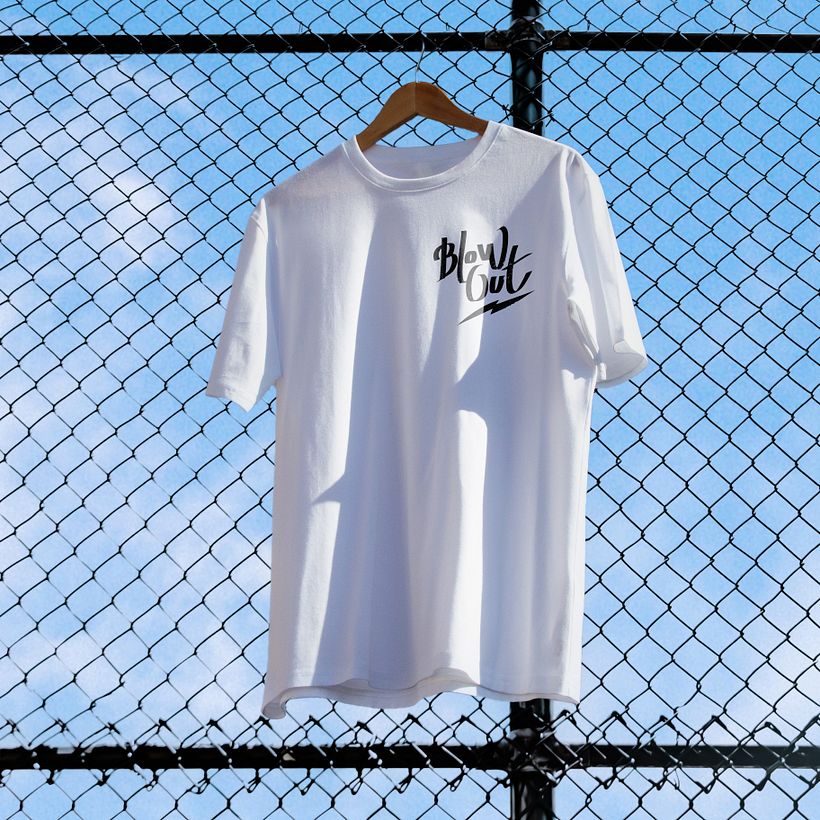 Lettering application on a t-shirt mockup