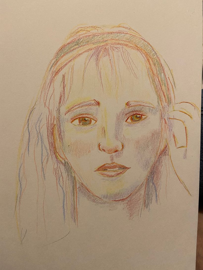 Mi proyecto del curso: Dibujo de retratos llamativos con lápices de colores 1
