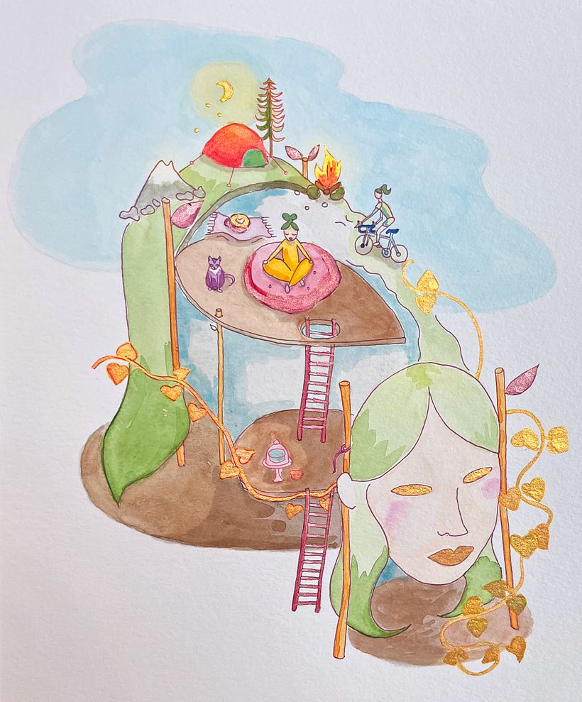 Adjusted and enhanced in Photoshop. Pearlescent watercolours added.