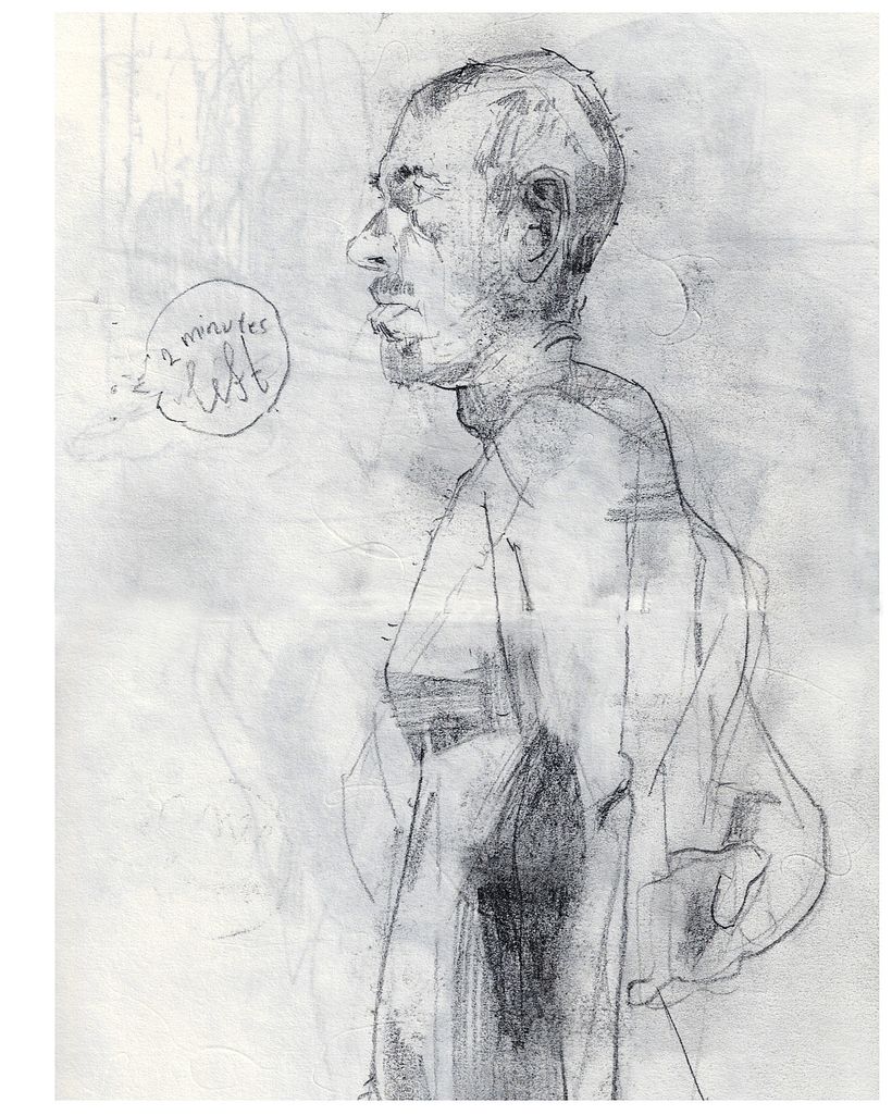 Drawing in graphite on rice paper.