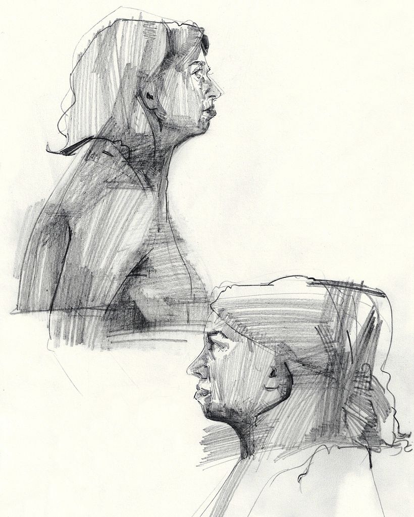 Drawing in graphite on moleskine paper.