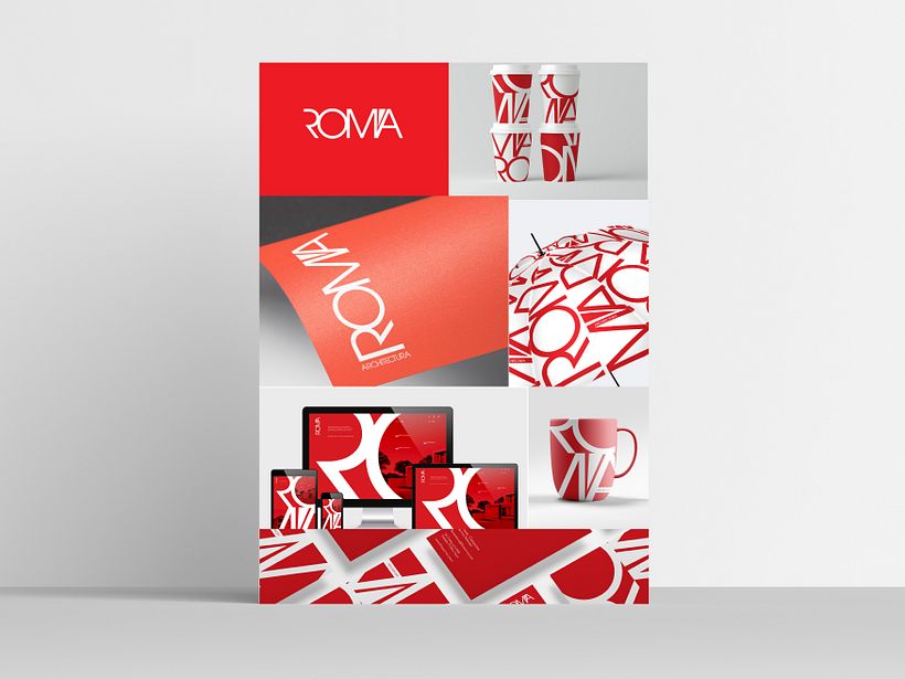 Roma Branding Poster mock up designs 