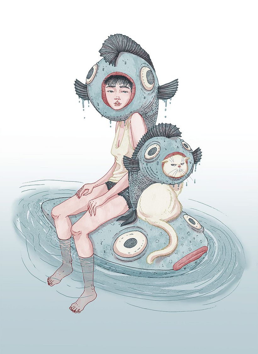 'Fish Heads' is a very special illustrations because it has signed the beginning of the Fish Heads series. 