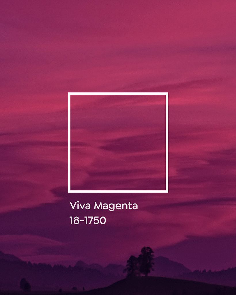 Viva Magenta 18-1750, color Pantone del año 2023.