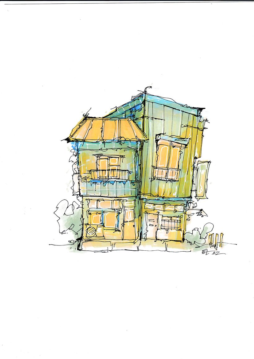 My project for course: Expressive Architectural Sketching with Colored Markers 4
