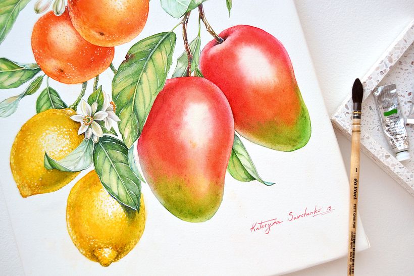 Watercolor Florals and Fruits for Monarte 9