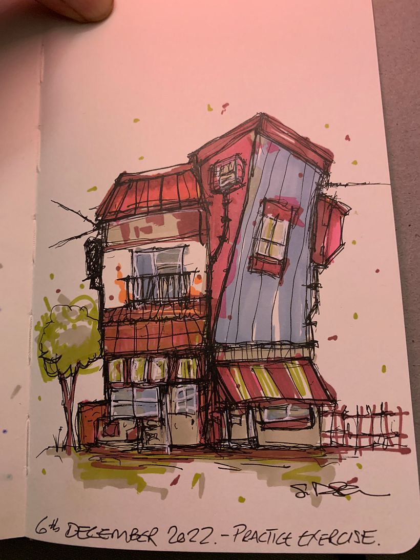 My project for course: Expressive Architectural Sketching with Colored Markers 1
