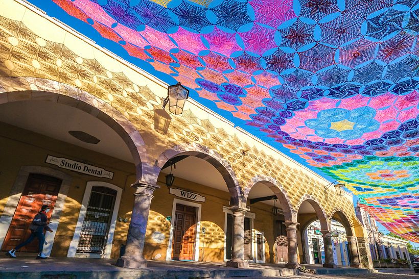 Cielo tejido de Etzatlán. Crédito: Secretaría de Desarrollo Económico de Jalisco.