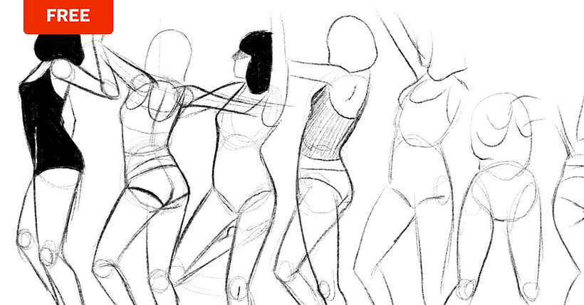 Learn to draw realistic bodies using geometric shapes with this free PDF.