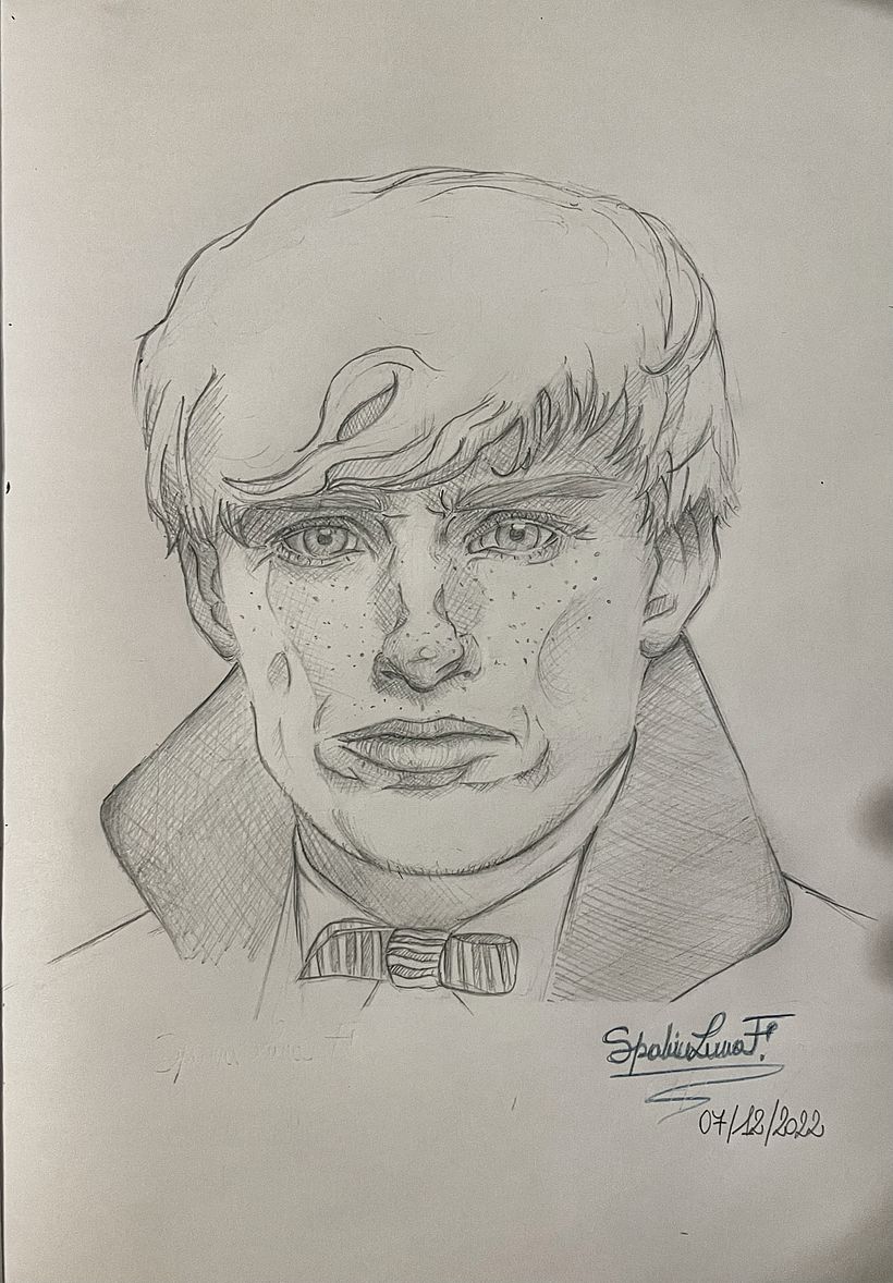 Il mio progetto del corso: Ritratto su blocco da disegno: esplora il volto umano 3