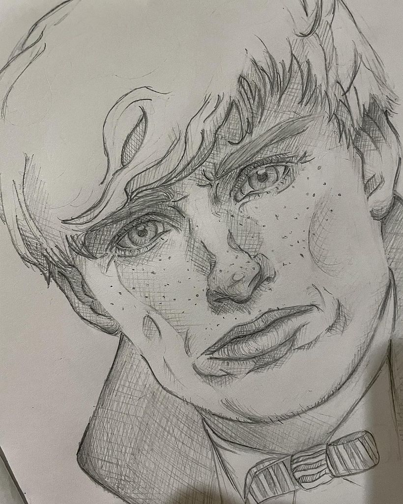 Il mio progetto del corso: Ritratto su blocco da disegno: esplora il volto umano 4