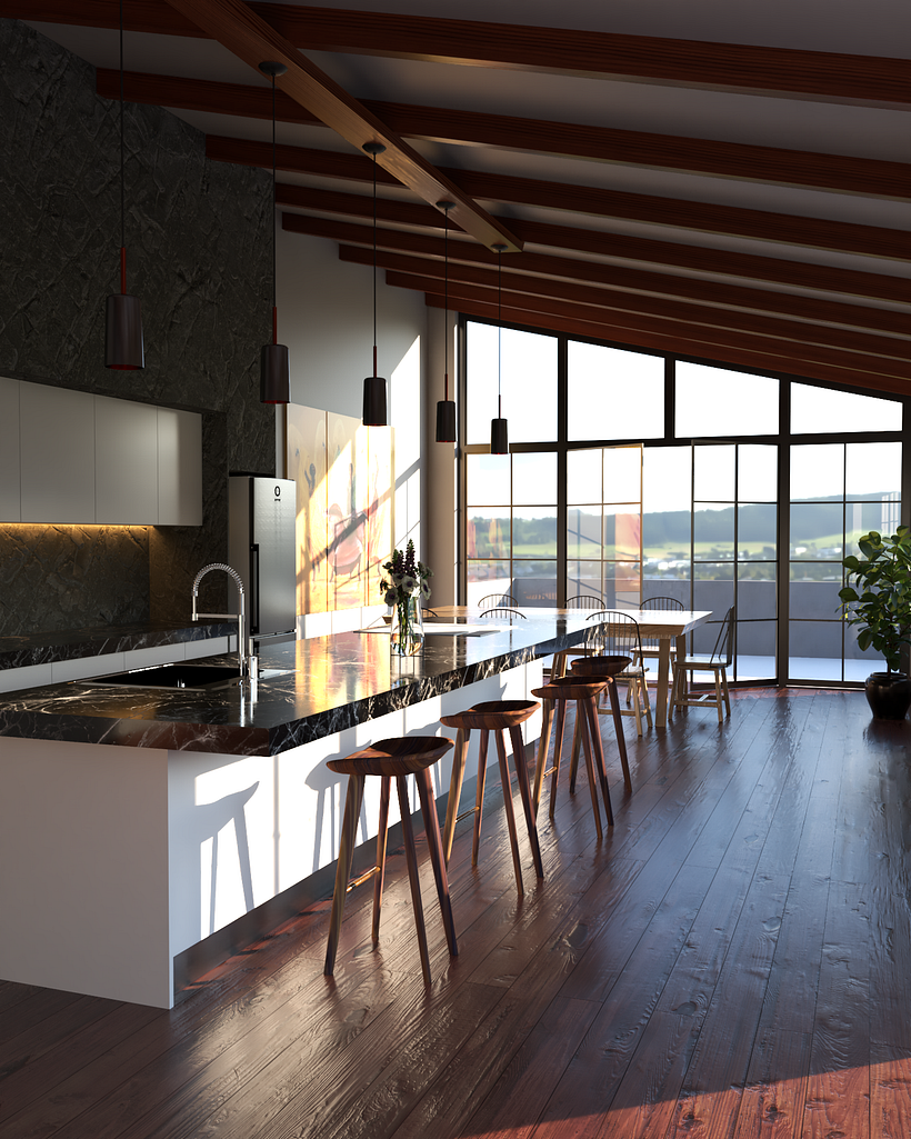 proyectos de renderizado de interiores  4