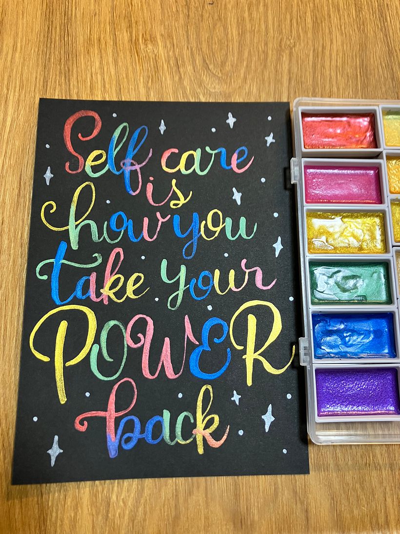 My project for course: Lettering with Metallic Watercolors 3