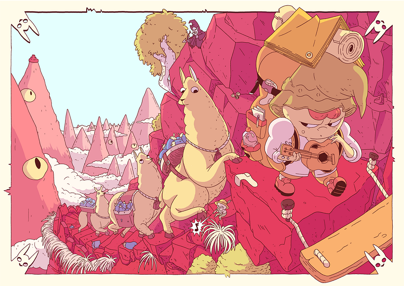 Illustration I completed as part of the Ghost Shrimp online workshop in 2021.