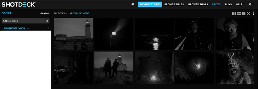 Moodboard - The Lighthouse - ShotDeck
