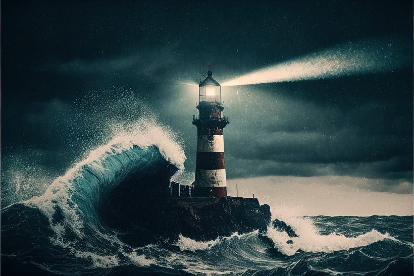 Source Image #1 - Custom MidJourney AI Generation - Lighthouse Prompt