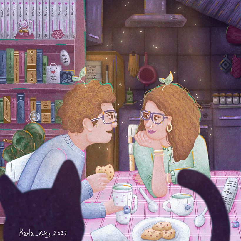 Final illustration. I imagined daylight coming from the skylight in the ceiling.