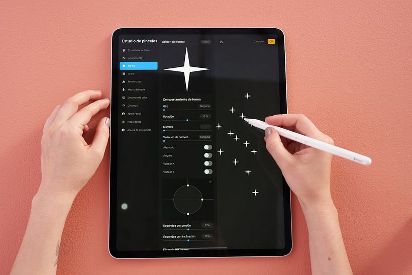 Consigue un pincel motivo para agilizar tus proyectos de lettering en Procreate.