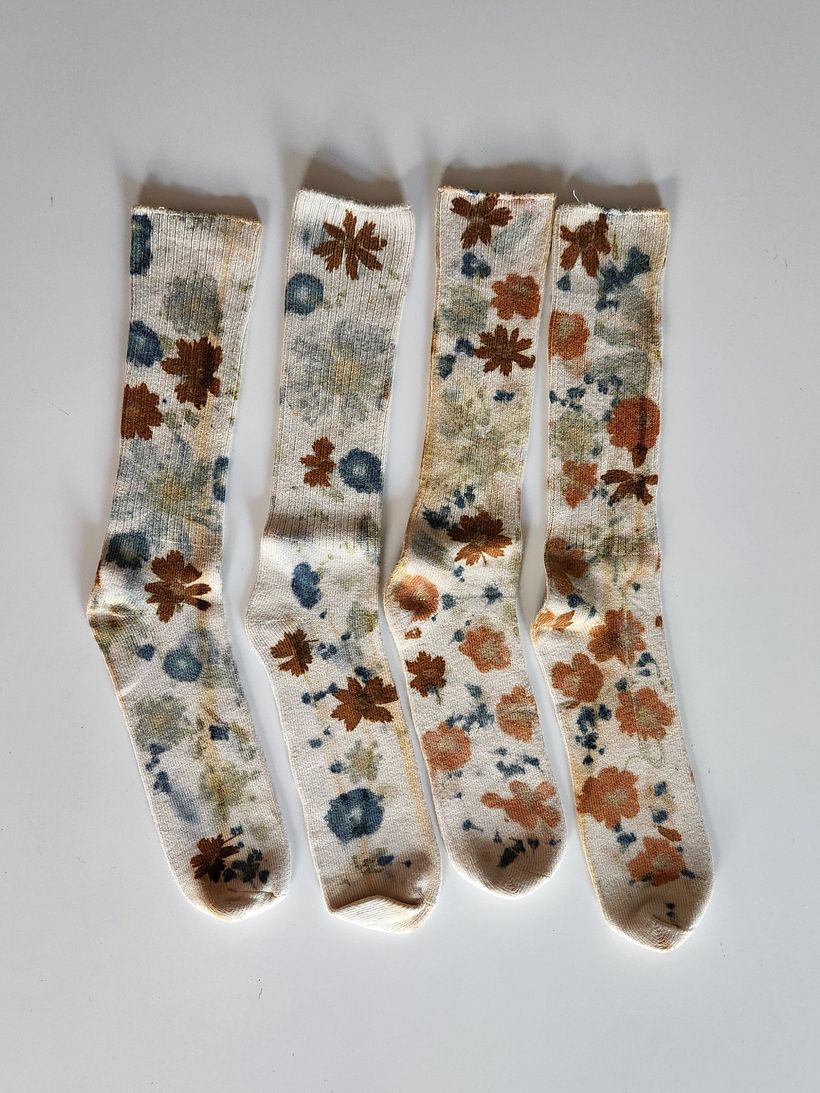 iron added after mordanting to create darker shades