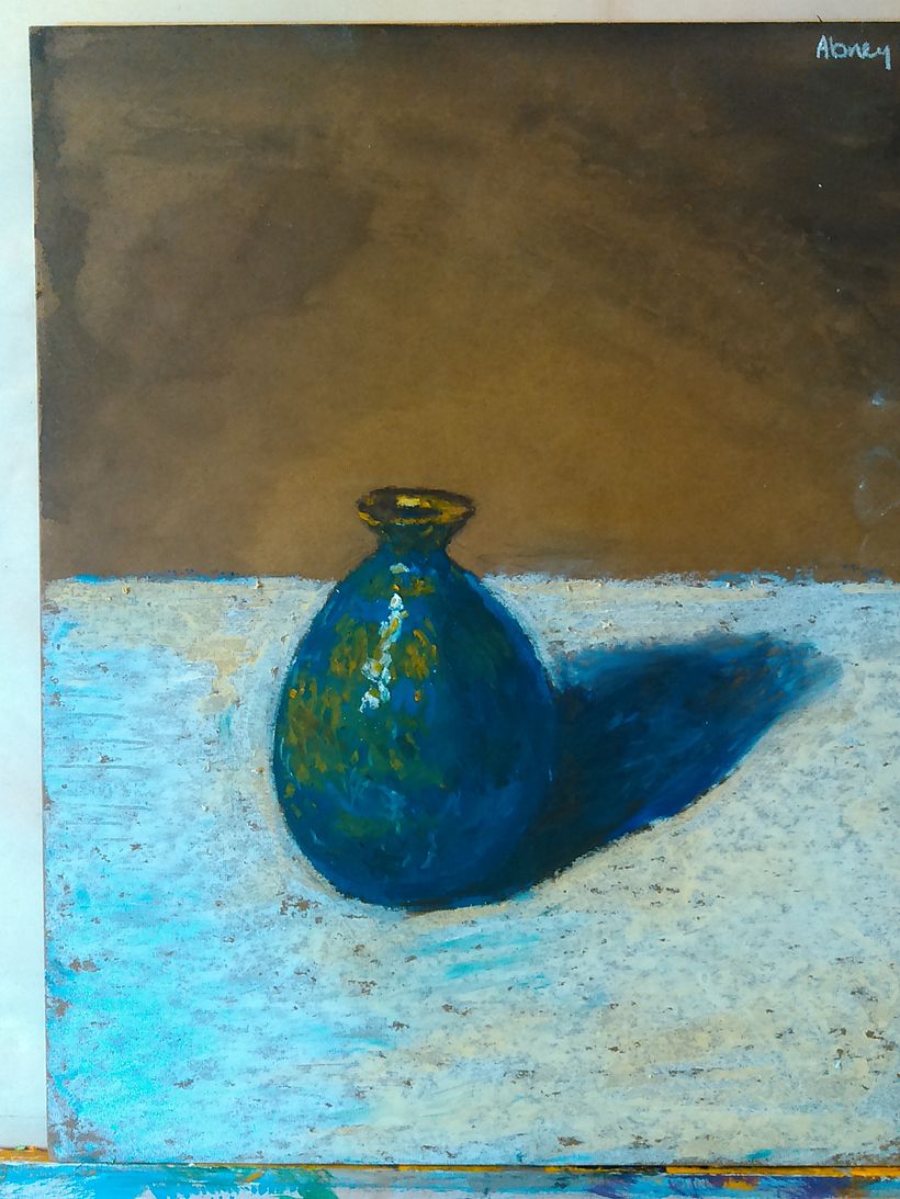 Vase 10x8 inches oil pastel on matteboard