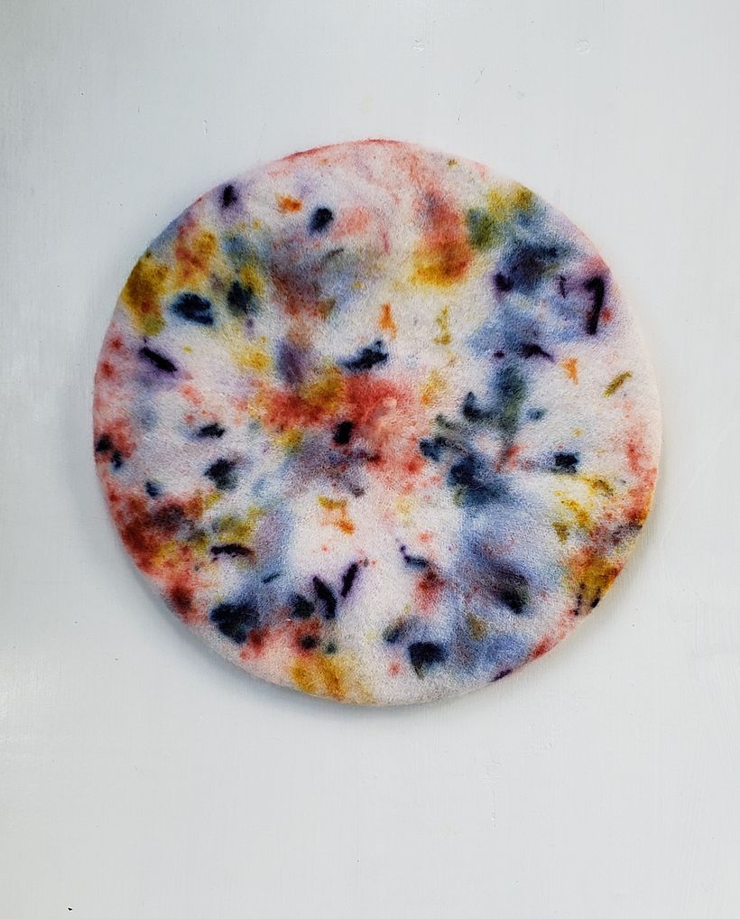 Botanically Dyed Felt Wool Berets 1