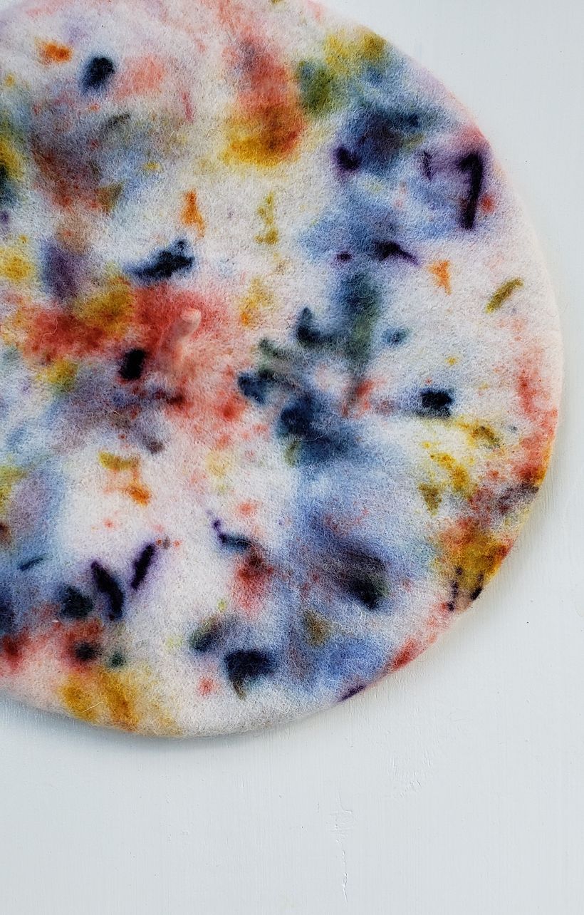 Botanically Dyed Felt Wool Berets 2