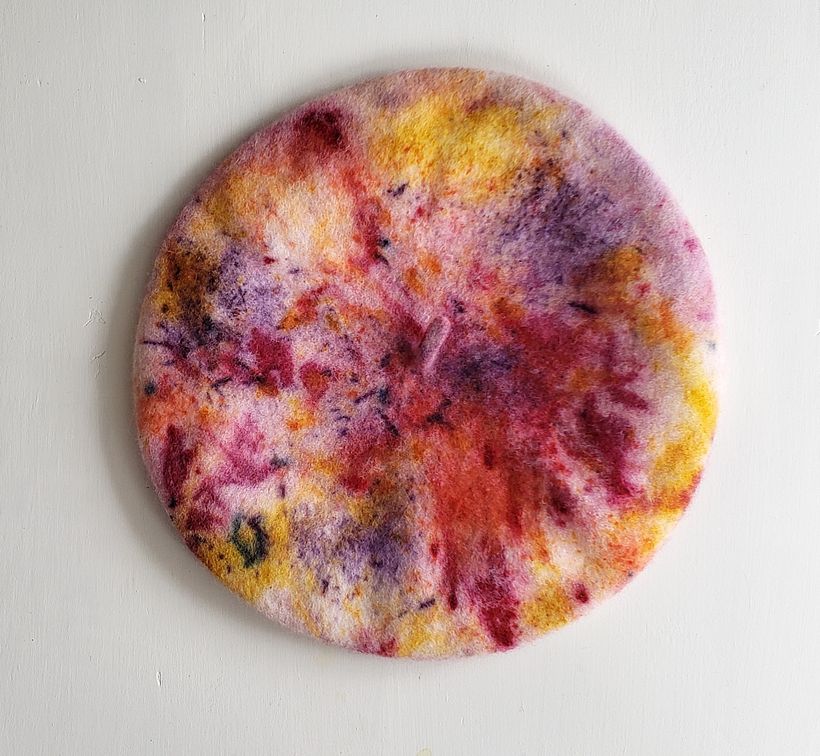 Botanically Dyed Felt Wool Berets 6