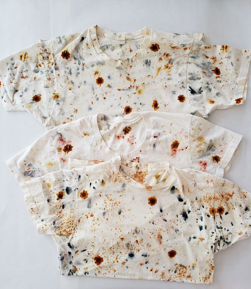 Plant and Flower Dyed Tee Shirts 7