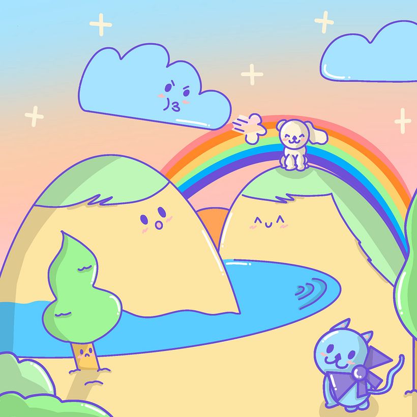 Mi proyecto del curso: Diseño de mundos kawaii: crea ilustraciones alegres 1