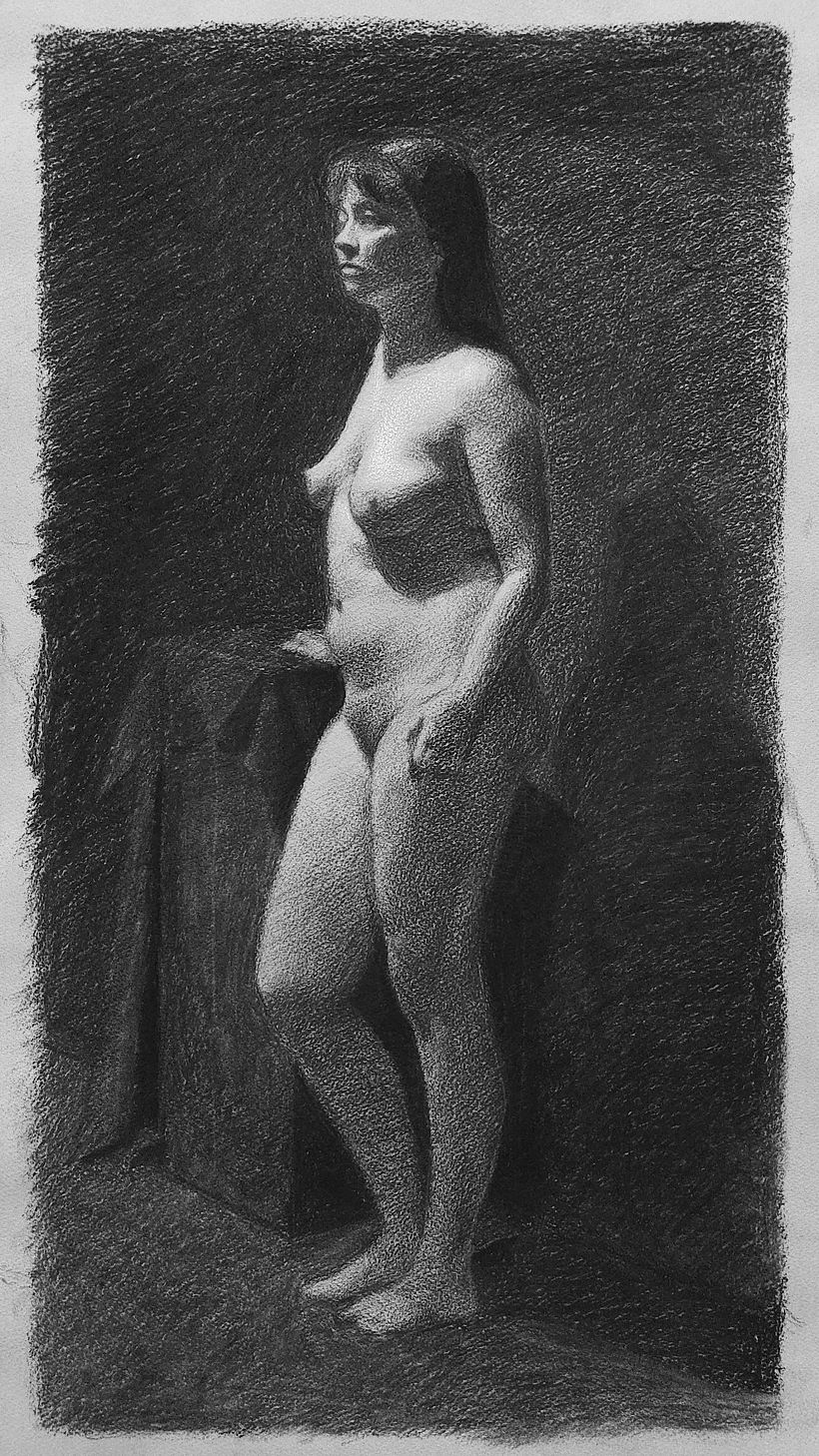 Dibujo con modelo hecho durante 30 horas - Drawing with model made during 30 hours