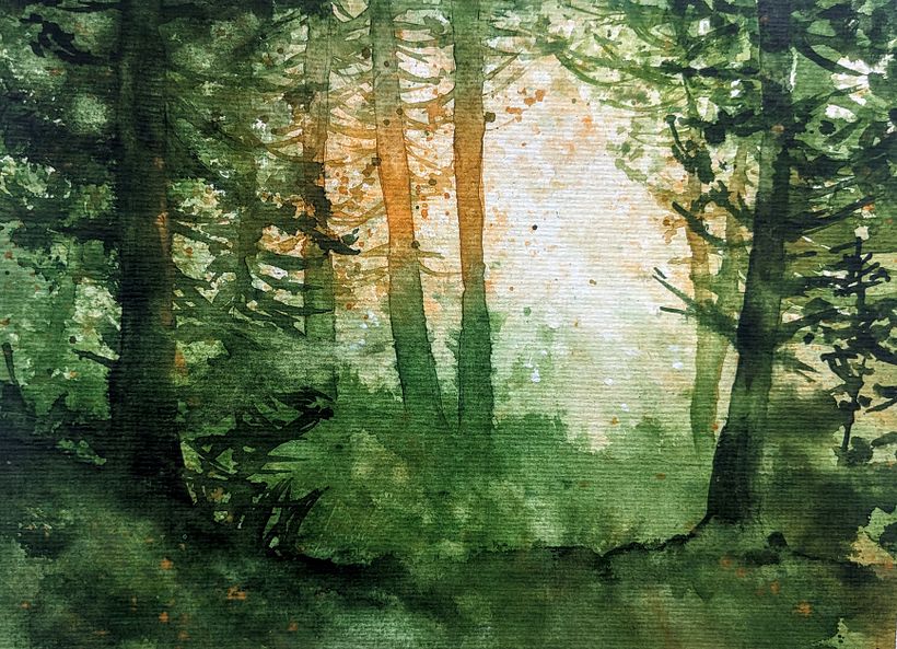 My project for course: Dreamy Watercolor Landscapes: Paint with Light 1