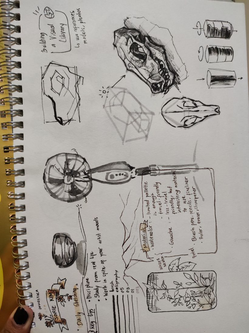 The sketches on my first course