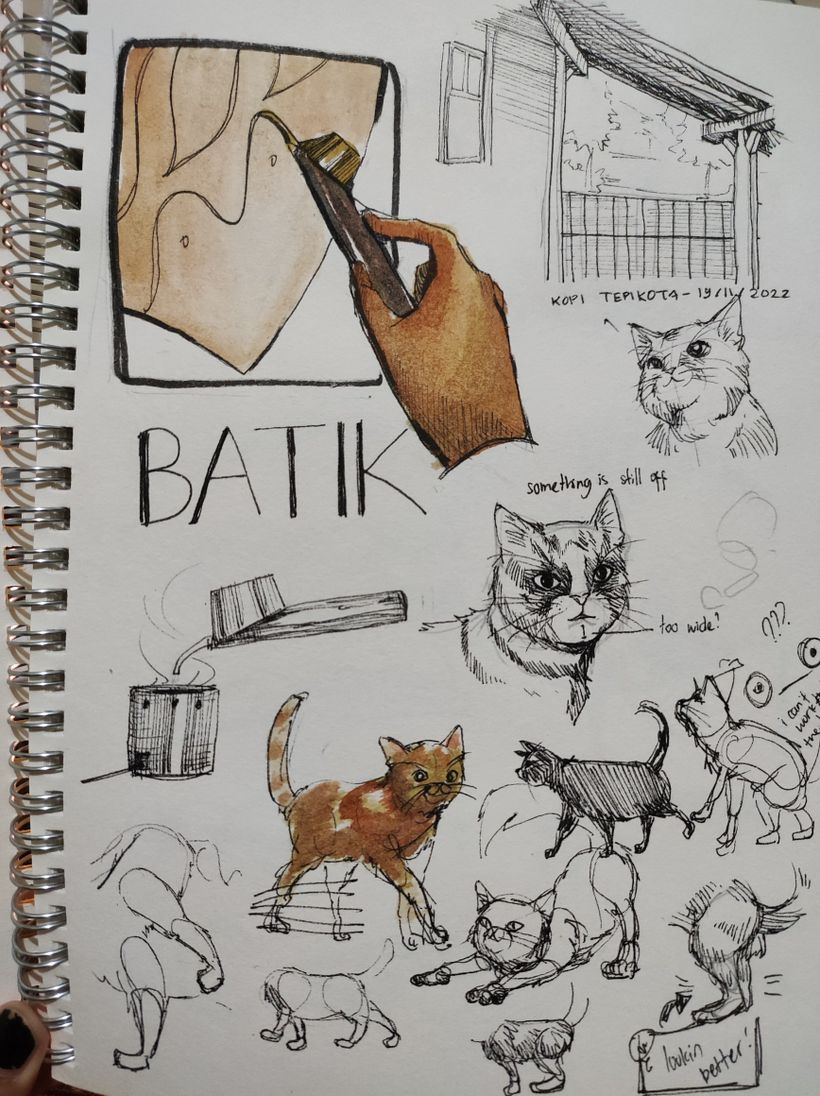 Doing daily sketching based on my experience in the day