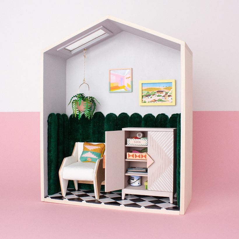 I added some accessories in the cabinet of the second niche I made. (Accessories are not part of the course)