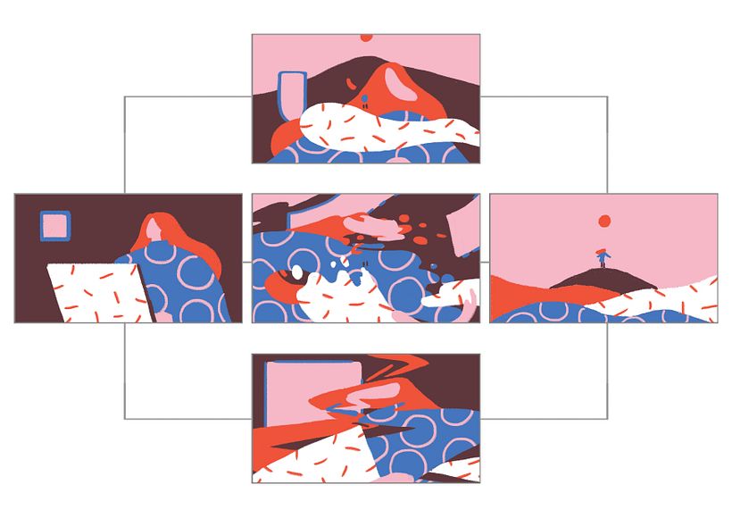 3 different transitions for 1 set of colour boards