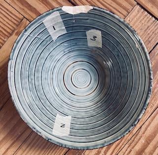 Taped and glued.