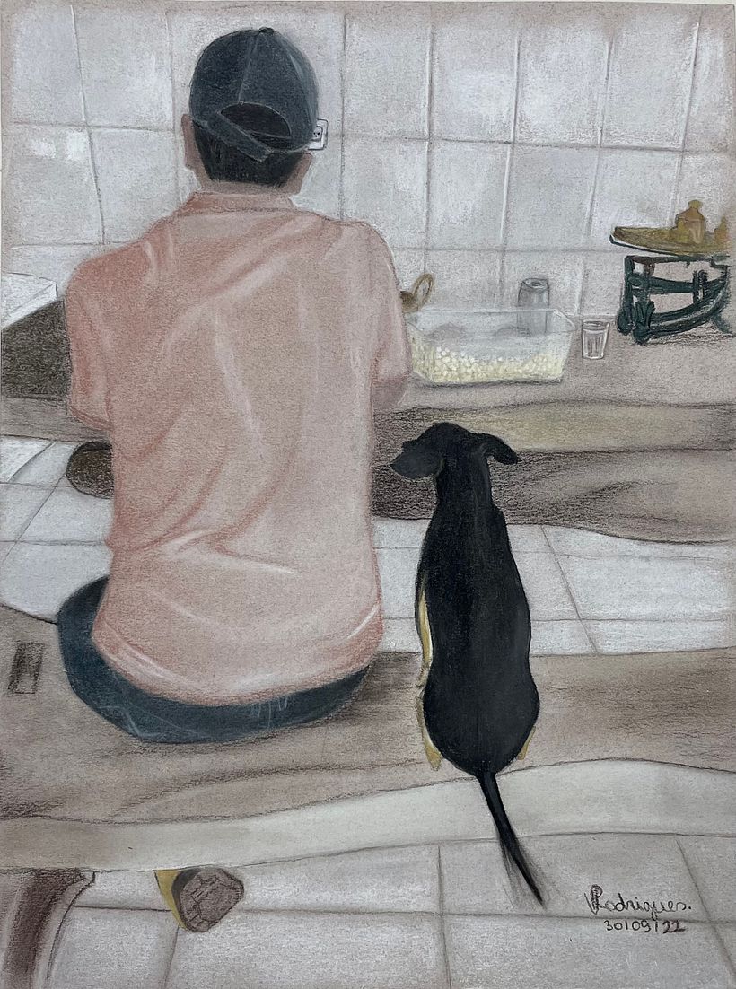 Lembranças (30/09/22) - carvão tingido