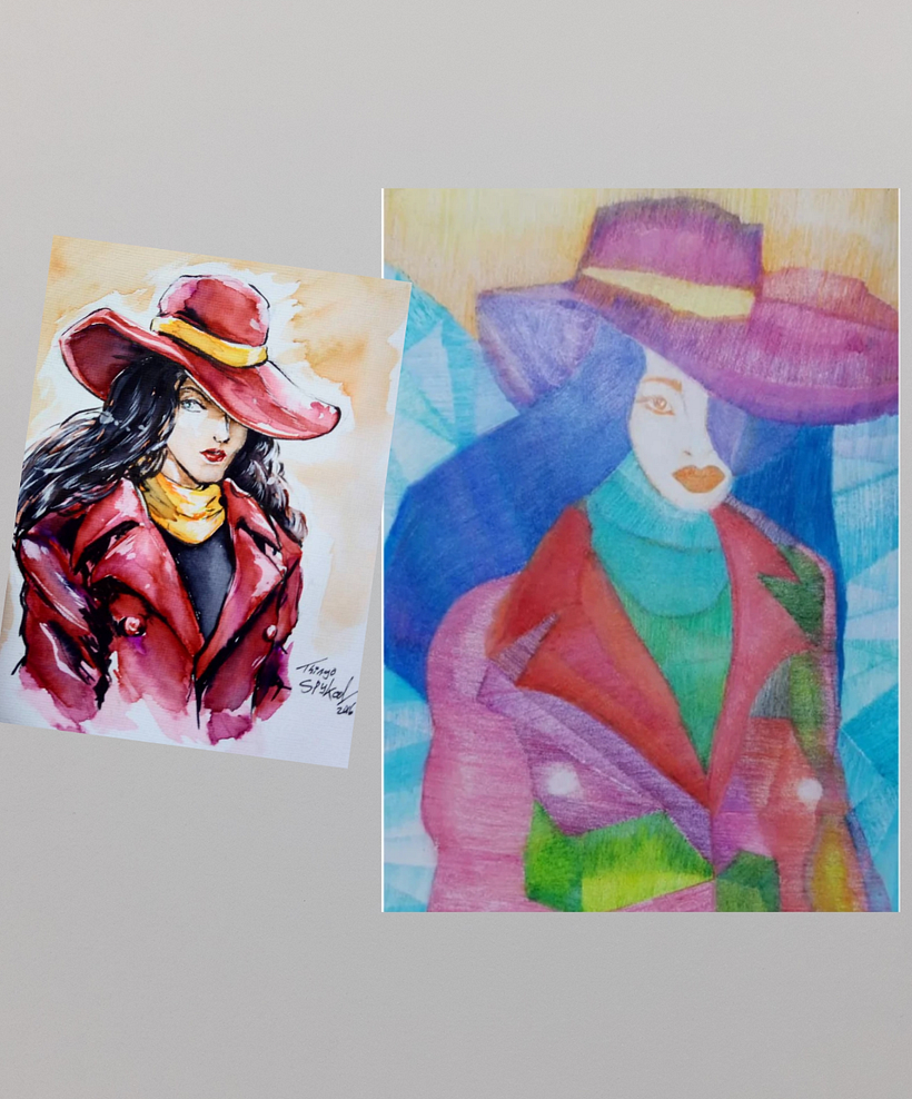 MarArtesOficial - Referência artística e Releitura floral em Lápis de cor