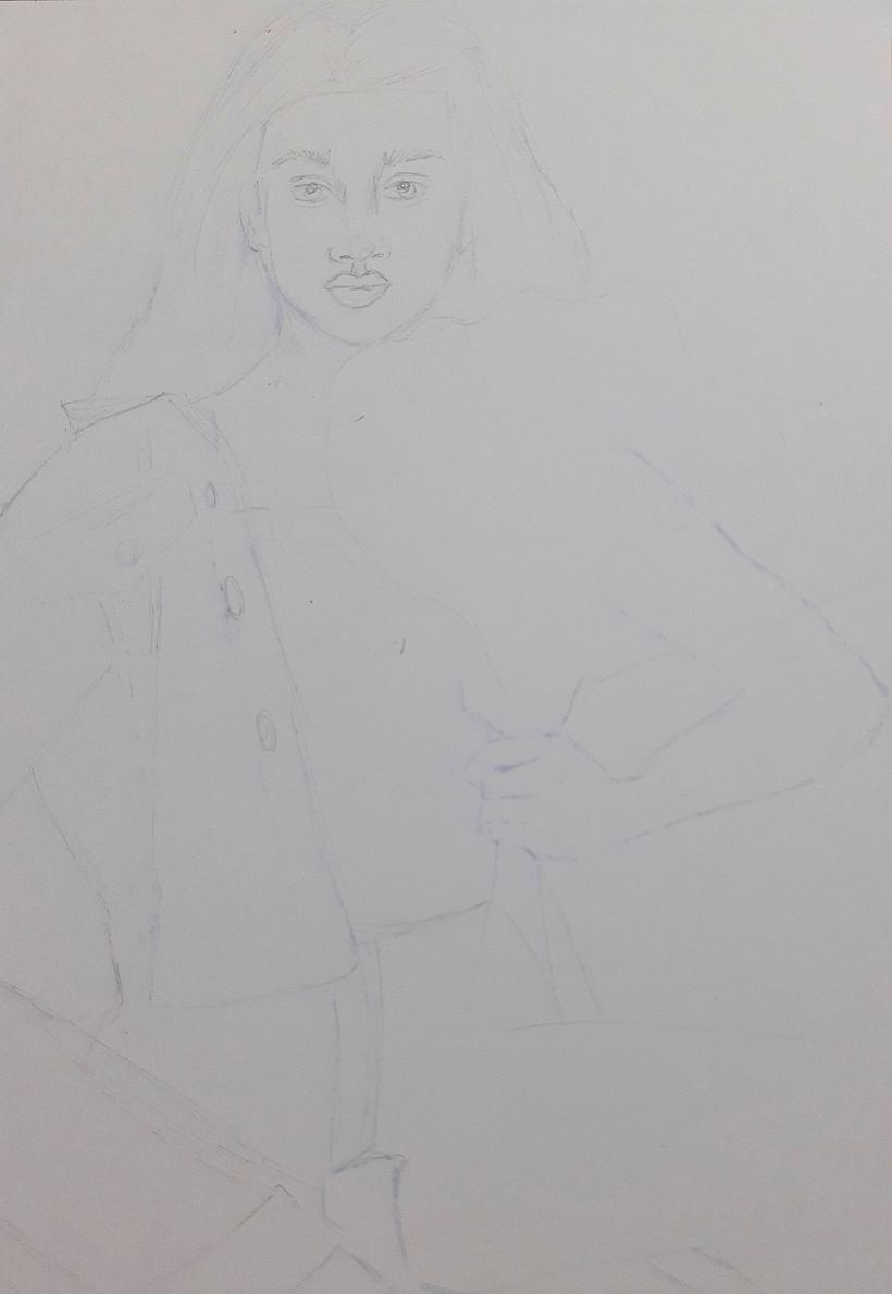 MarArtesOficial - Esboço iniciado em lápis grafite